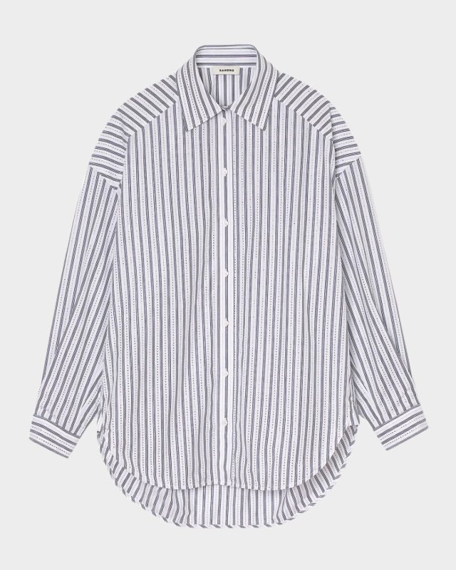 Charlie Rhinestone Striped Shirt